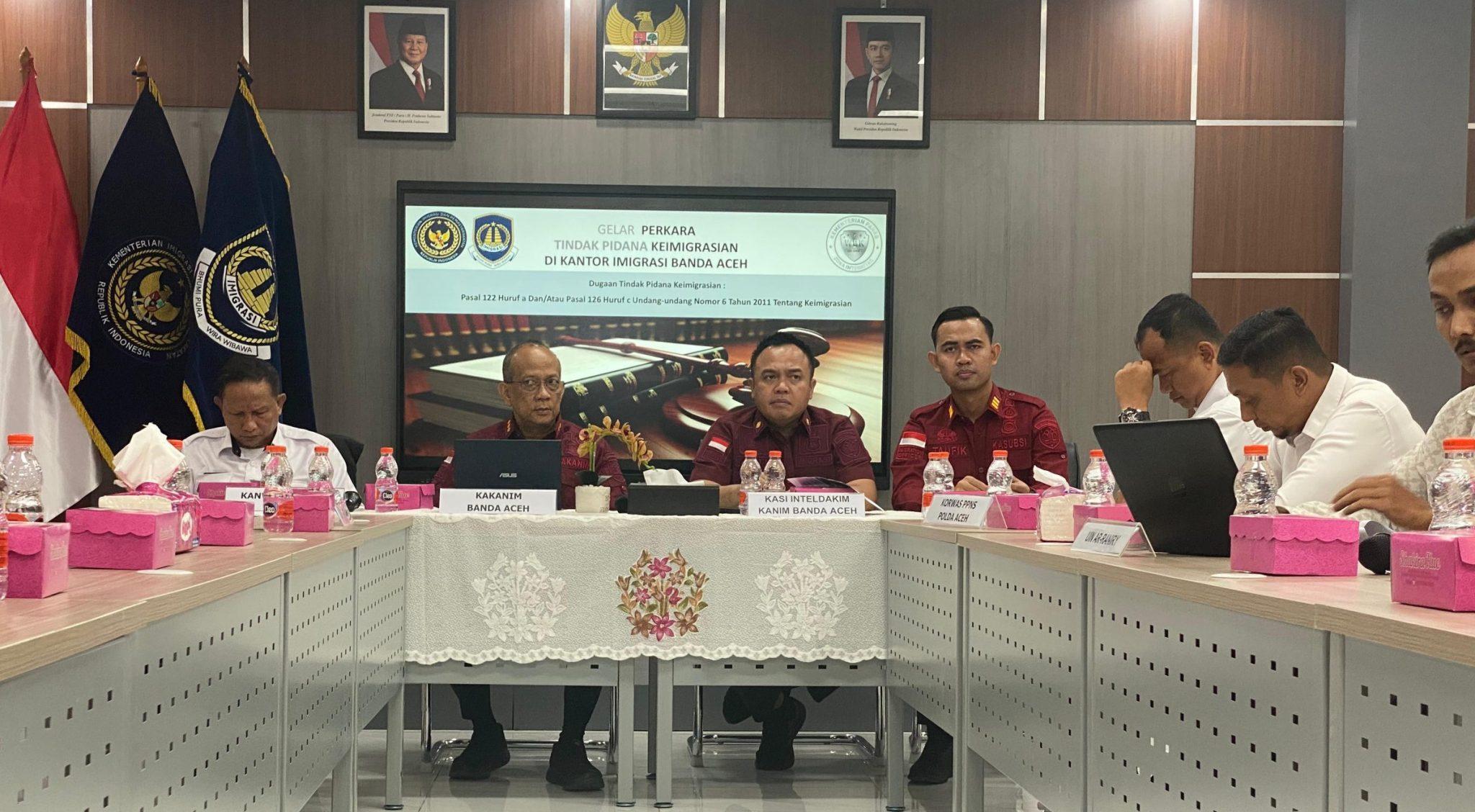 Imigrasi Banda Aceh Gelar Perkara Dugaan Pelanggaran Keimigrasian oleh WN Pakistan Imigrasi Banda Aceh Gelar Perkara Dugaan Pelanggaran Keimigrasian oleh WN Pakistan